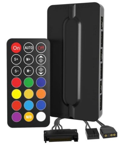 Vida Arcade Black ARGB Gaming Case - MATX Glass Panel, 3x ARGB PWM Fans, ARGB Hub & Remote Control