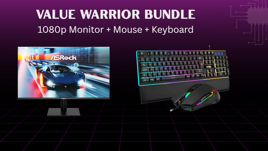 Value Warrior Gaming Bundle - 1080p 120hz Monitor + Keyboard + Mouse